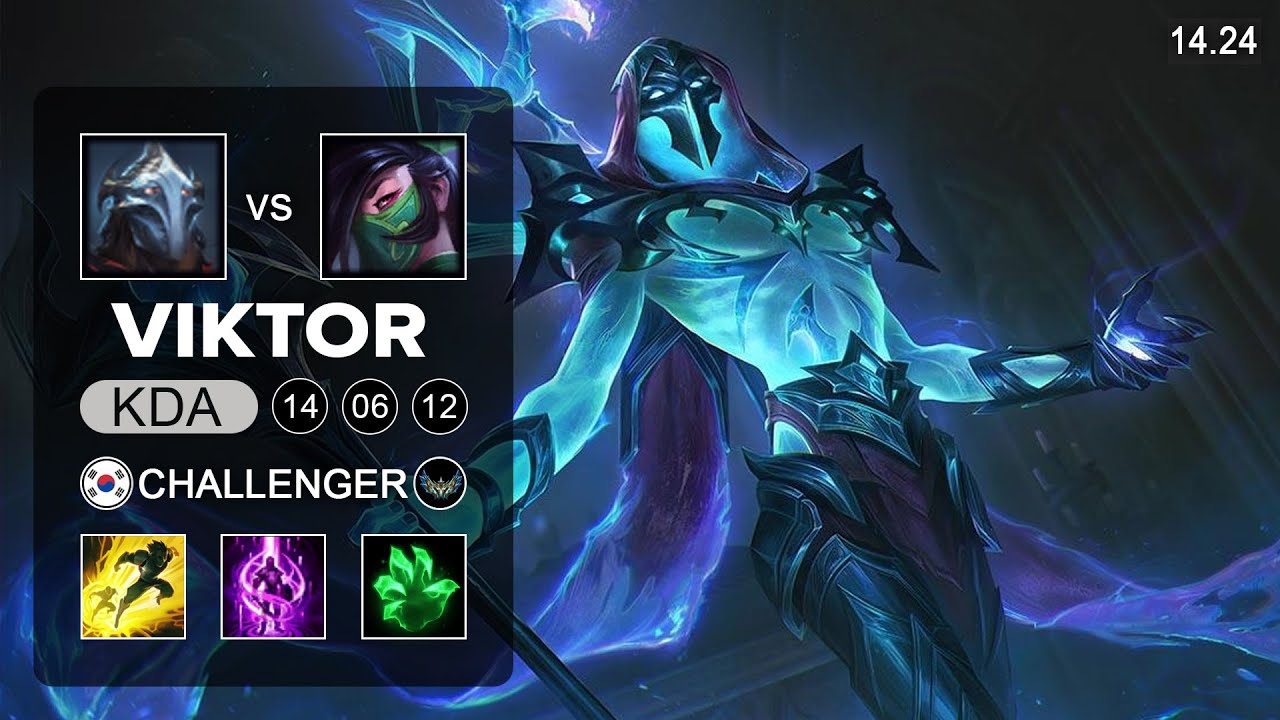 Viktor vs Akali Mid - KR Challenger - Patch 14.24 Season 14