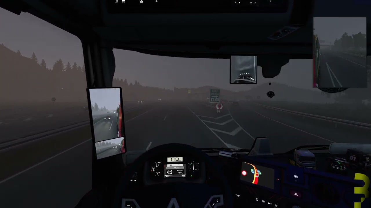 ETS2: Nebelfahrt von Graz nach Linz 🚛 Autos & Zeitdruck | Renault