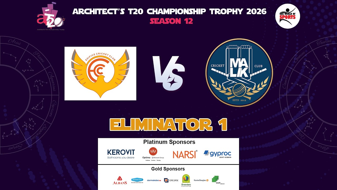 ECC VS MALIK  || ELIMINATOR 1 || ARCHITECT'S T20 CHAMPIONSHIP TROPHY 2026 || SEASON 12