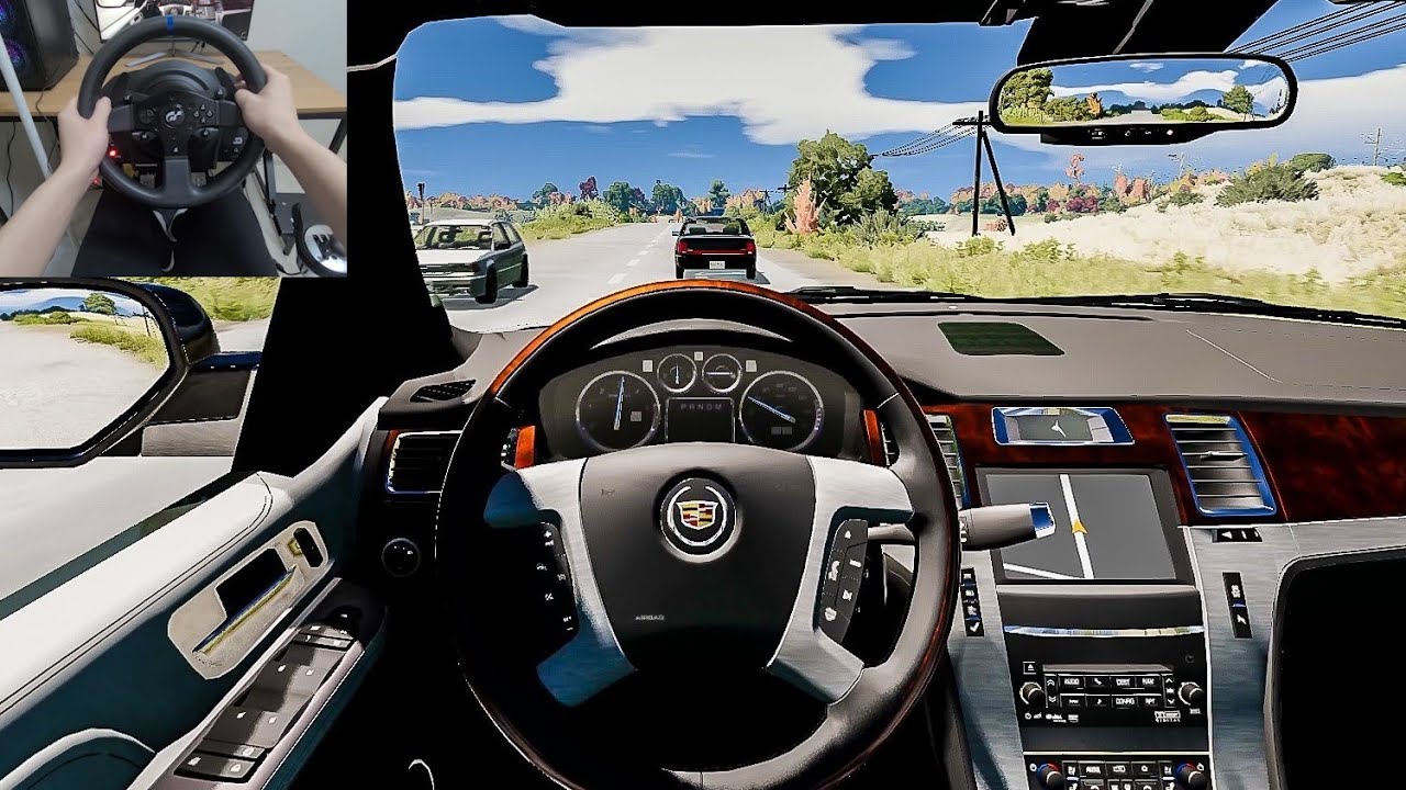BeamNG Drive - Cadillac Escalade ESV [Steering Wheel gameplay]