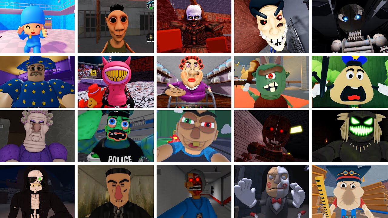 POCOYO PRISON,FROM HAMOOD,PENNYWISE'S PRISON,ESCAPE EVIL,OBBY, ROBLOX JUMPSCARE'S
