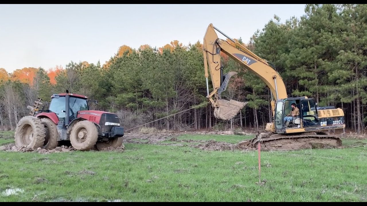 Stolen Tractor Recovery! Stuck Mud Water Rescue Field
