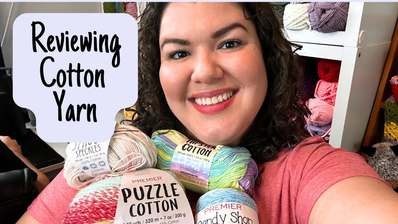 Yarn Vlog - Reviewing Premier Yarns Cotton Yarn - Crochet Yarn Review