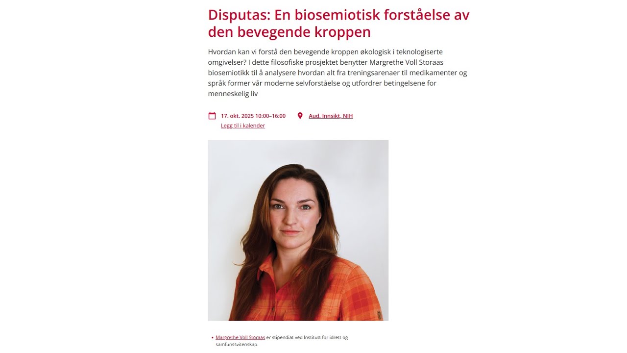Disputas | Del -1 | En biosemiotisk forståelse av den bevegende kroppen