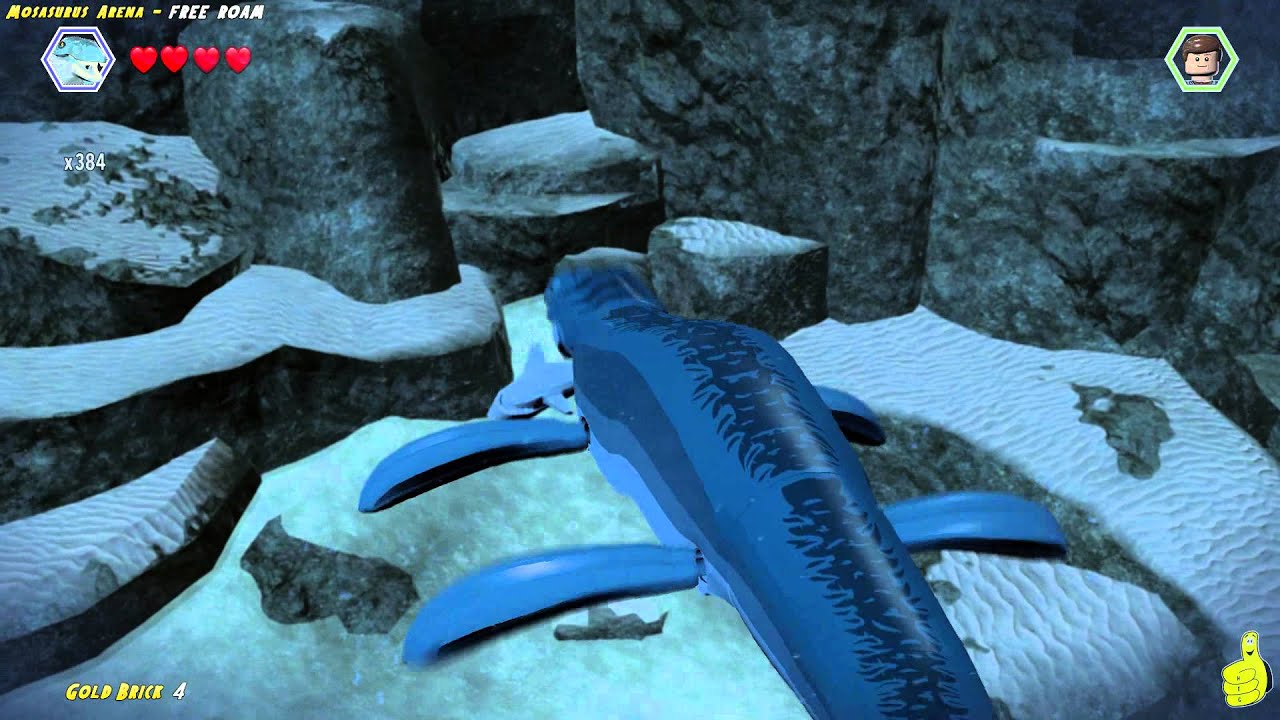 Lego Jurassic World: Mosasaurus Arena FREE ROAM (All Collectibles) - HTG
