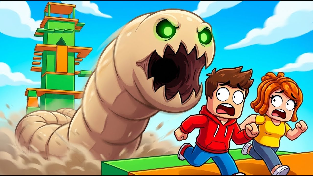 PlayVerse Toons | 😱🗼 BEWARE! Can They Survive The Hungry Worm Tower? 🏃‍♂️💨