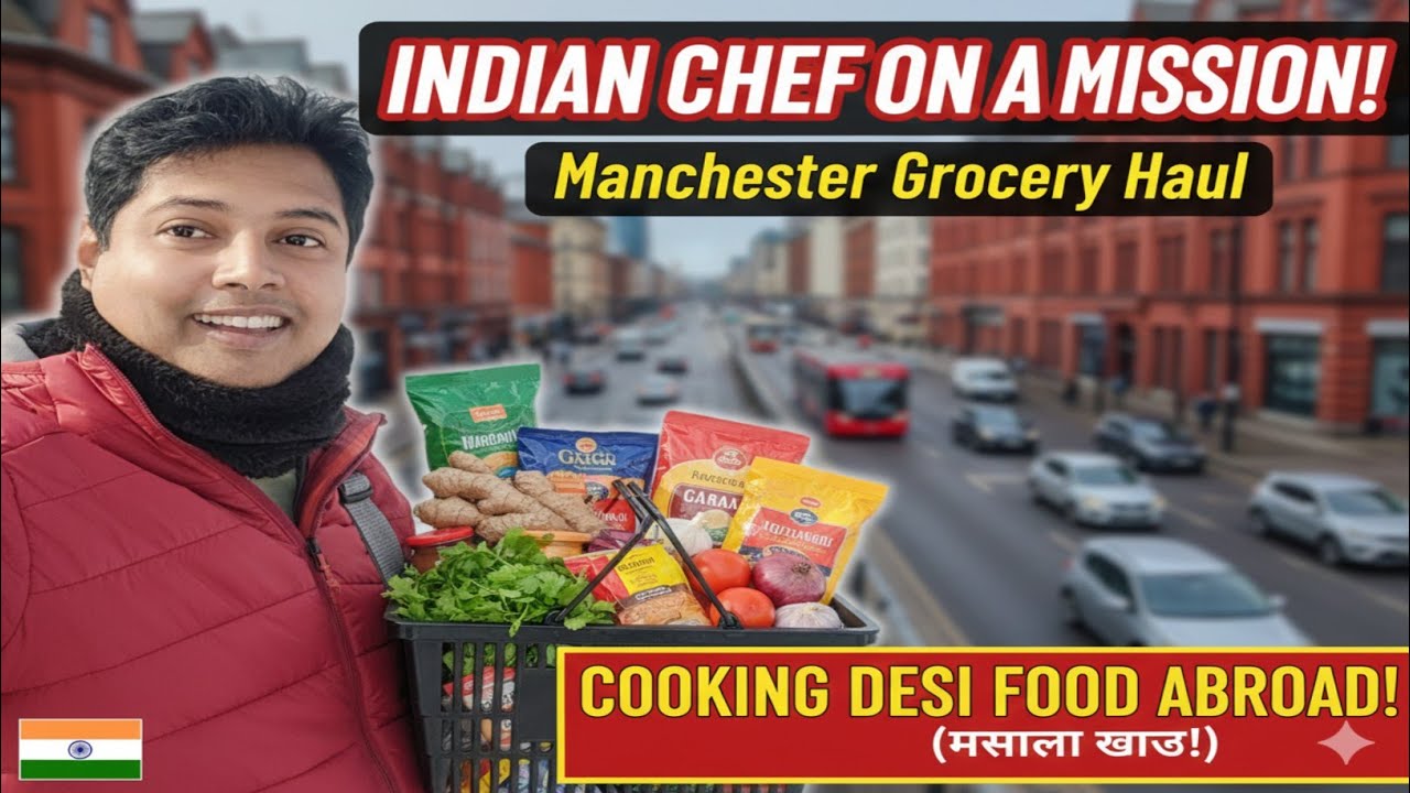 Grocery Shopping in Manchester for Indian Food! 🛒 UK Prices Shocking? 🇮🇳 (कितना खर्चा?) 🇬🇧