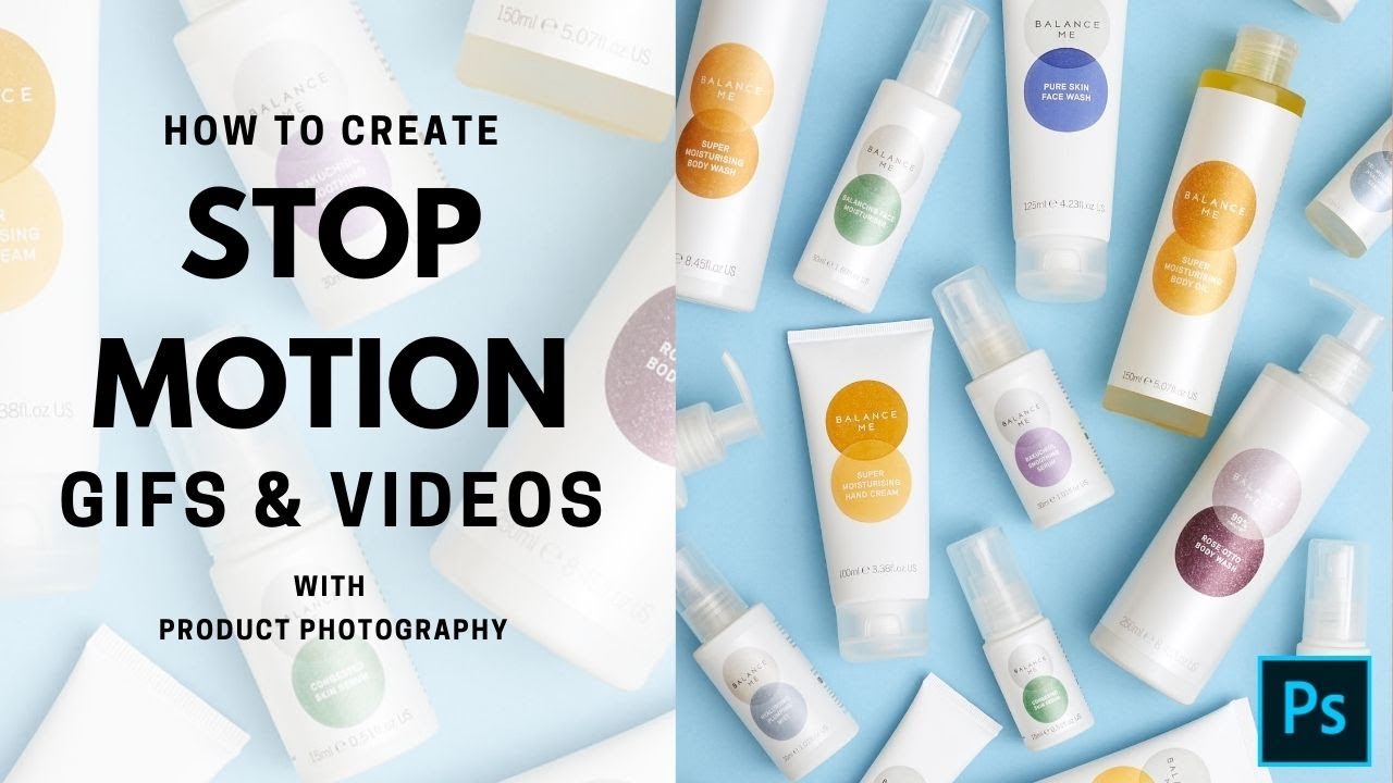 STOP MOTION: create GIFs and videos with your PRODUCT PHOTOGRAPHY // Photoshop tutorial Vera Change