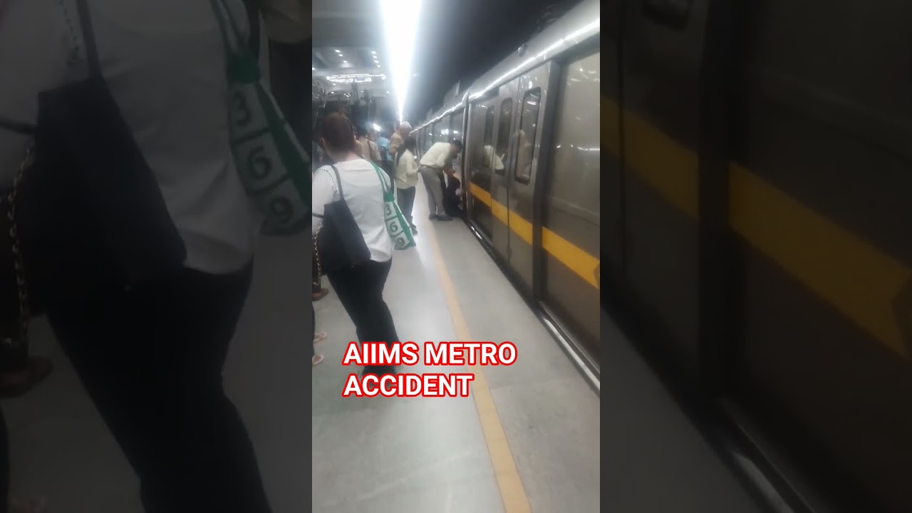 #delhi #delhipolice #delhimetro Today AIIMS METRO ACCIDENT#shorts