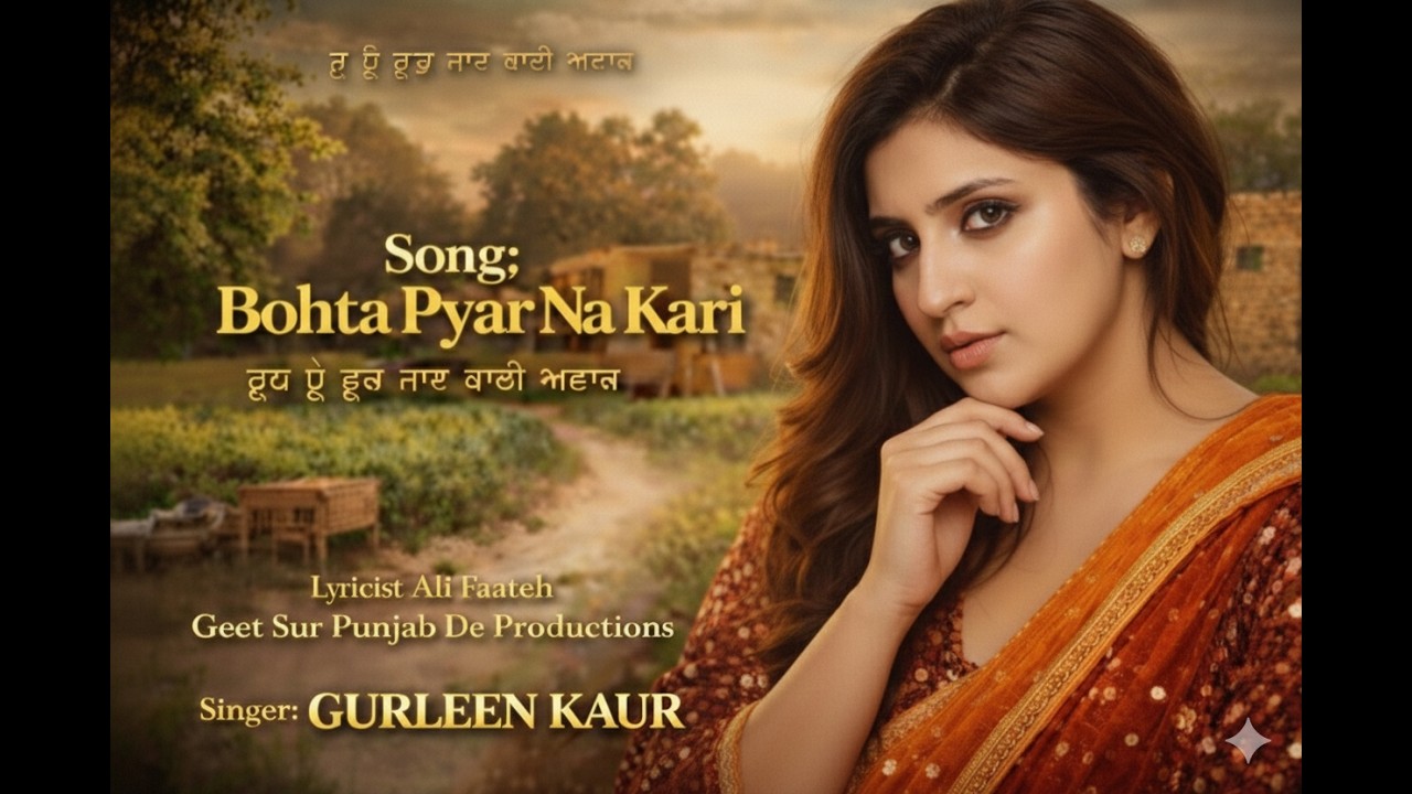 Bohta Pyar Na Kari ਰੂਹ ਨੂੰ ਛੂਹ ਜਾਣ ਵਾਲੀ ਅਵਾਜ਼ | Gurleen Kaur | Geet Sur Punjab De | Ali Faateh 2026