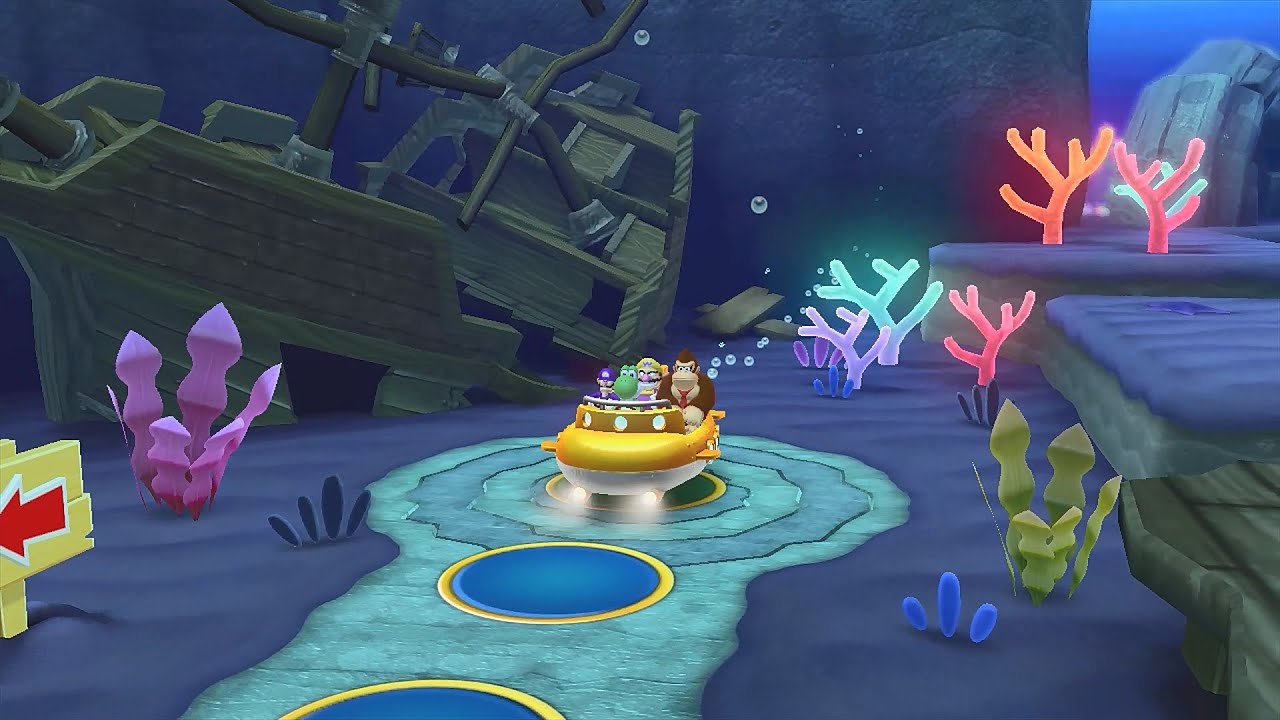 Mario Party 10 Mario Party #1001 Yoshi vs DK vs Wario vs Waluigi Whimsical Waters Master Difficulty