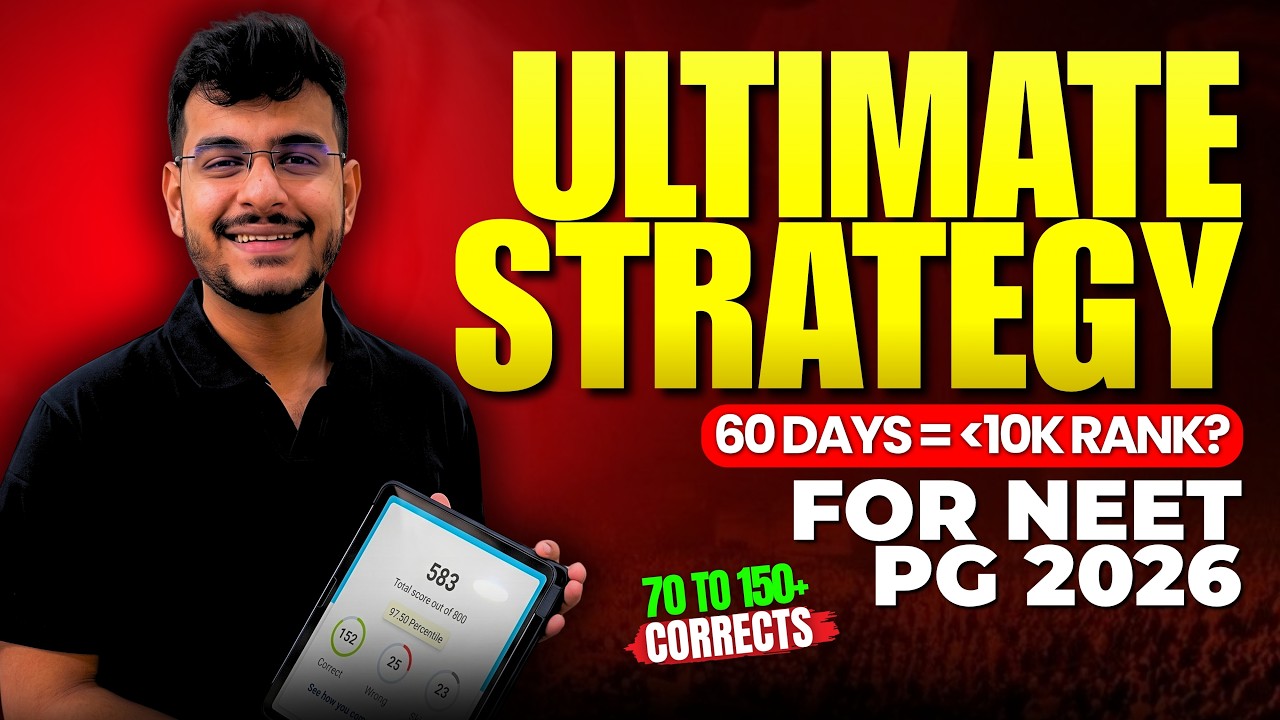My Students Jumped from 60 Corrects to under 10K Rank | Ultimate Strategy For NEET PG 2026