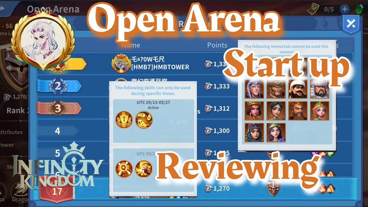 Infinity Kingdom - Open Arena … how to choose.
