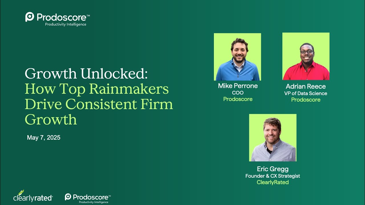Growth Unlocked: How Top Rainmakers Drive Consistent Business Development | Firm Growth Strategies