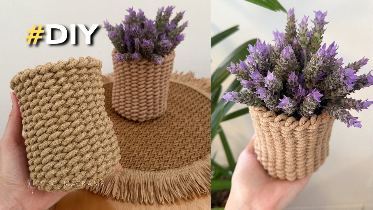 DIY CACHEPOT DE MACRAME | Decore sua casa gastando pouco