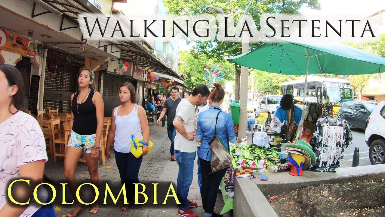 Laureles (Medellin) Colombia - Walk Famous La Setenta -  4K