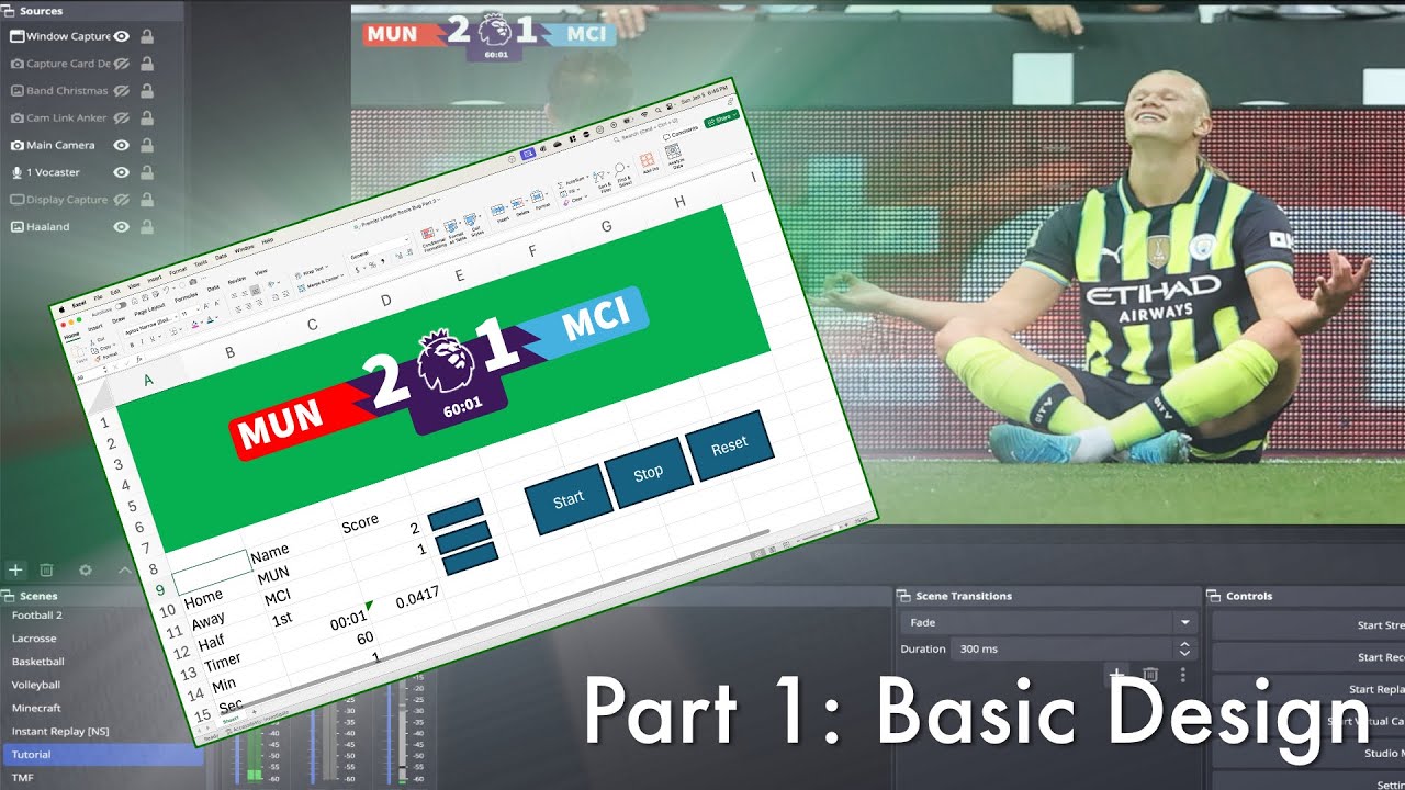 Basic Design – Premier League Score Bug Tutorial – Part 1