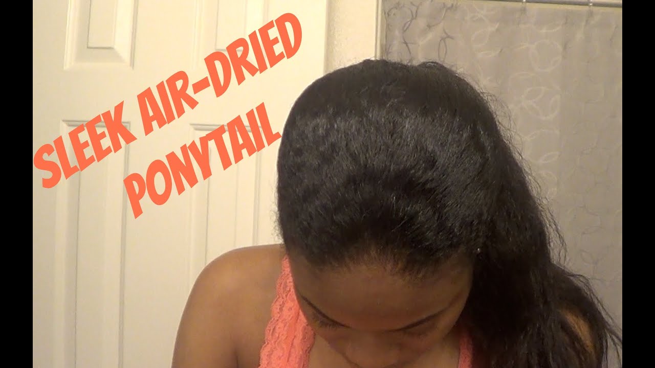 Sleek Results of an Air Dried Ponytail (After Workout Routine)