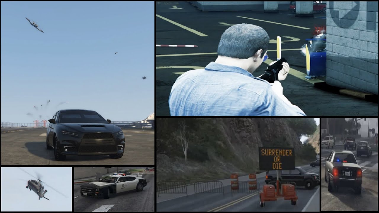 GTA 5 The war with the police! (RDE 4.0)