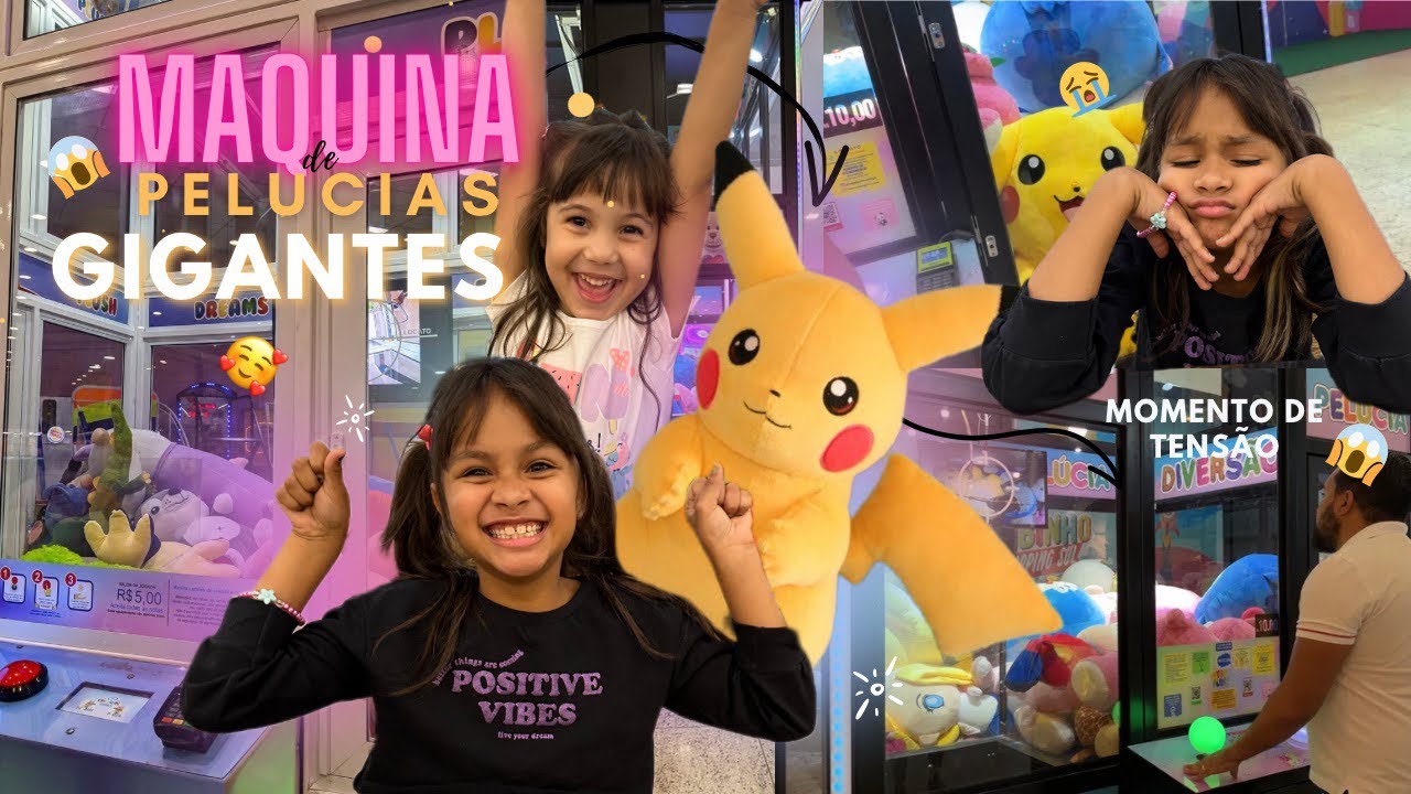 Encontramos uma máquina de ursos de pelúcia gigante e… 🥰