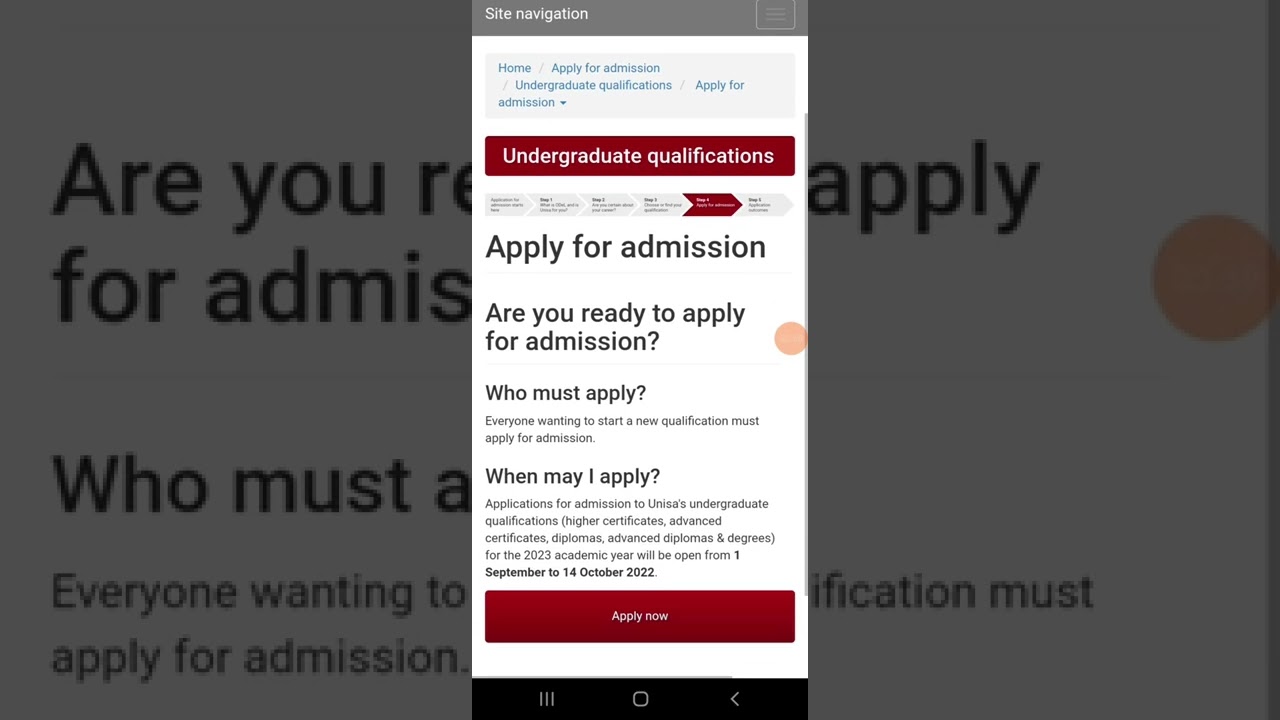 Easy way to apply at unisa as a first time student.