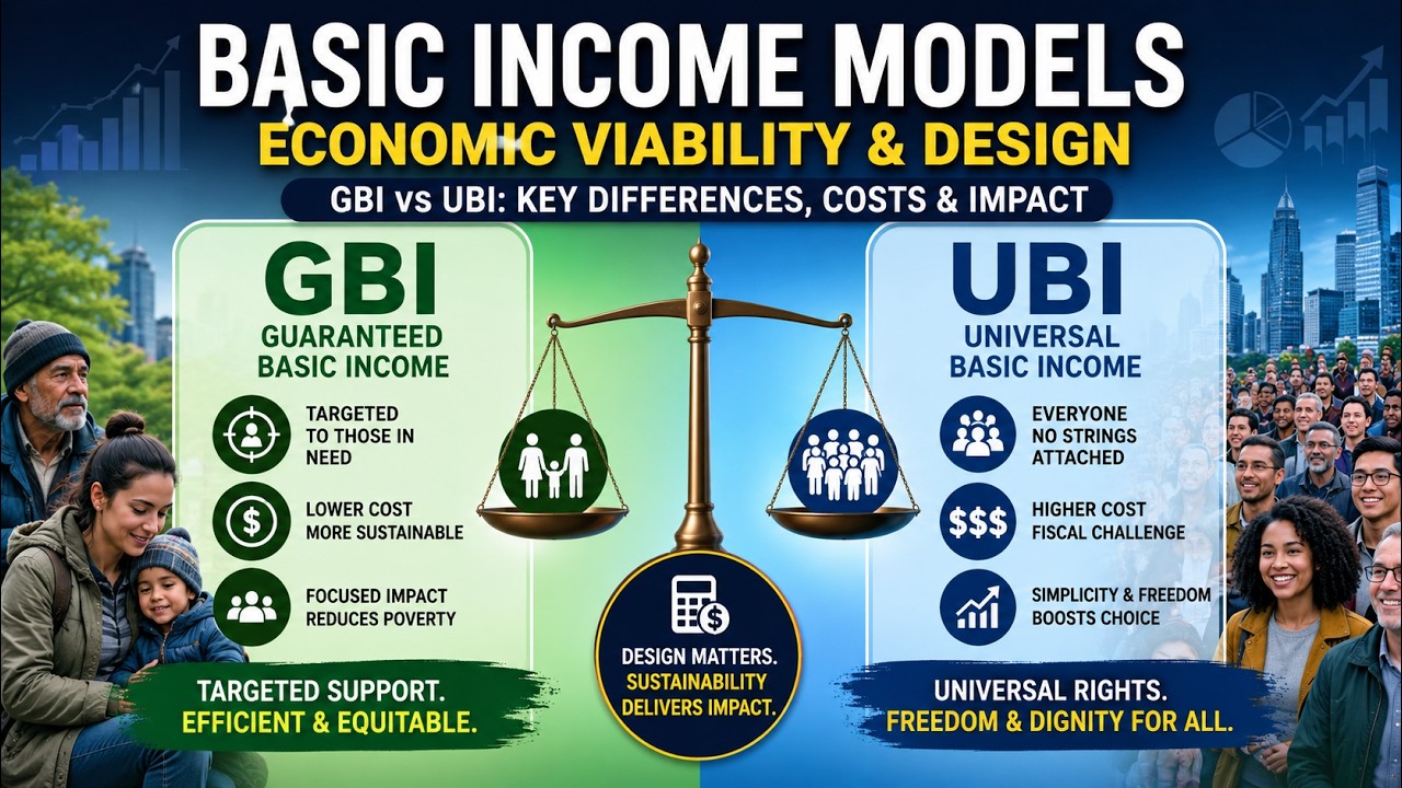 The Economics and Mechanisms of Basic Income Models UBI & GBI