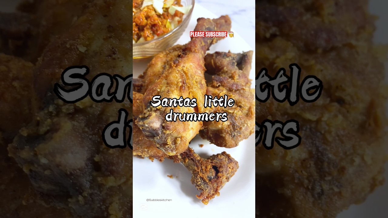 SANTAS LITTLE DRUMMERS CRISPY CHICKEN 🍗 #christmasseries #crispychicken #christmasfood