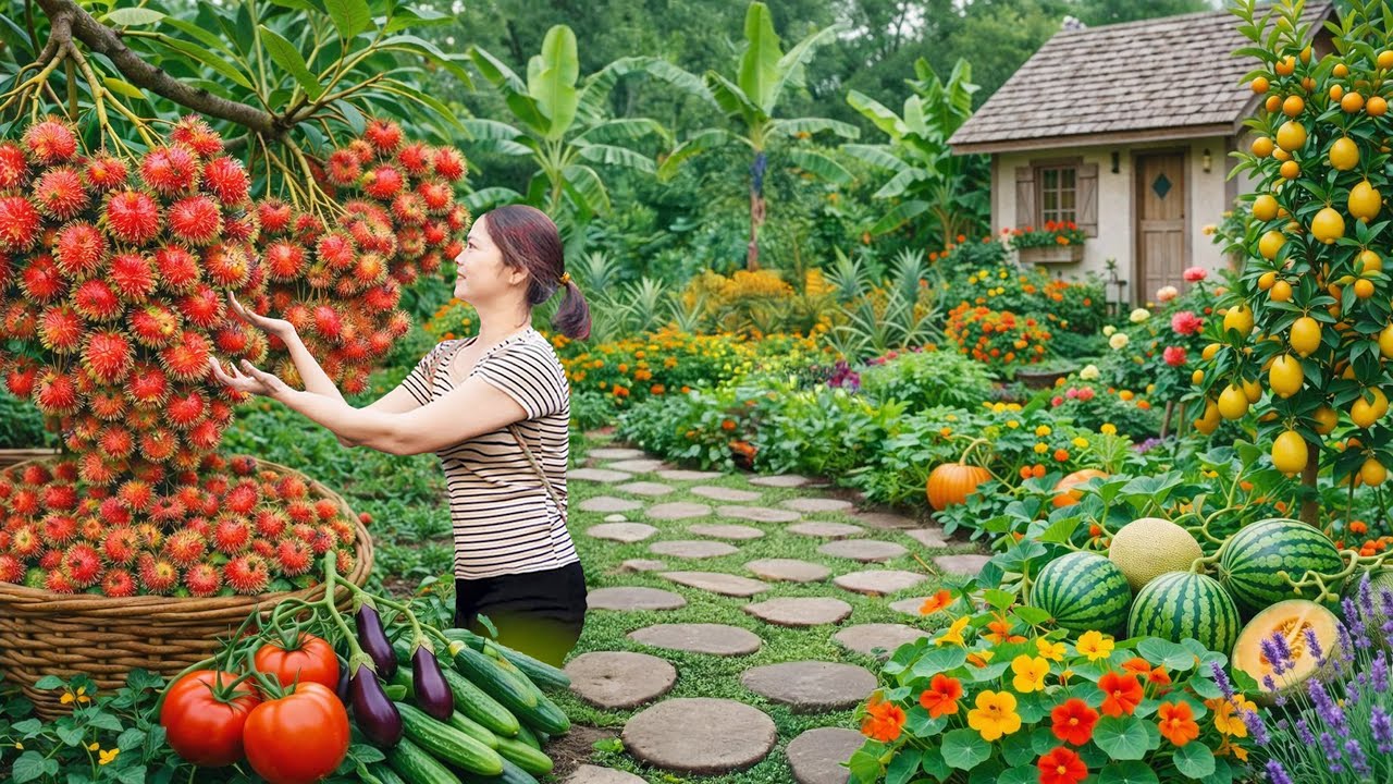 Harvesting Berries On A Small Farm To Sell, Traditional Cooking At Home | Peaceful Farm Day