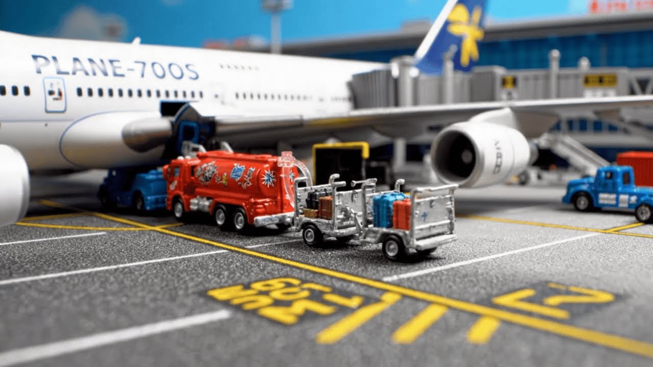 Building Miniature Airport: Runway Paving & Terminal Construction (1:1000 Scale)