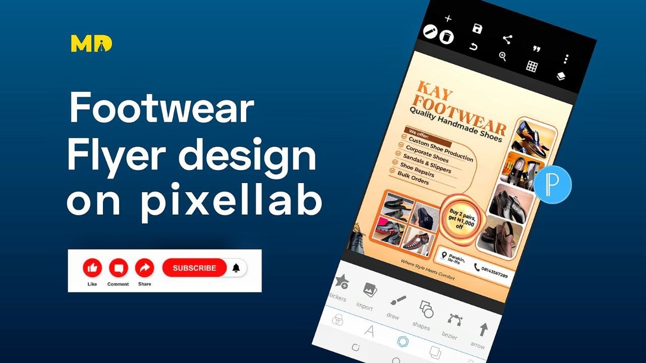 FOOTWEAR FLYER DESIGN || WITH PIXELLAB