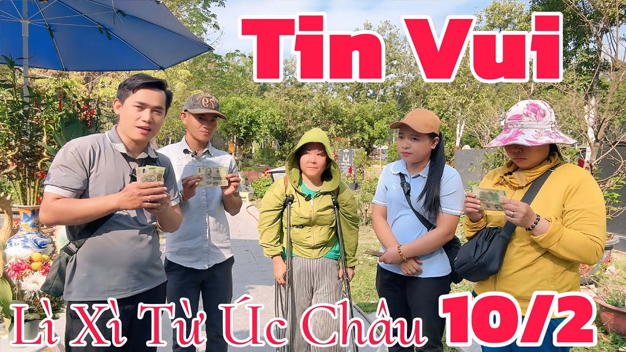 Tin Cực Vui: Anh Em ở mộ nhận Lì Xì bất ngờ từ cô Việt Kiều Úc trước giờ đưa ông Táo