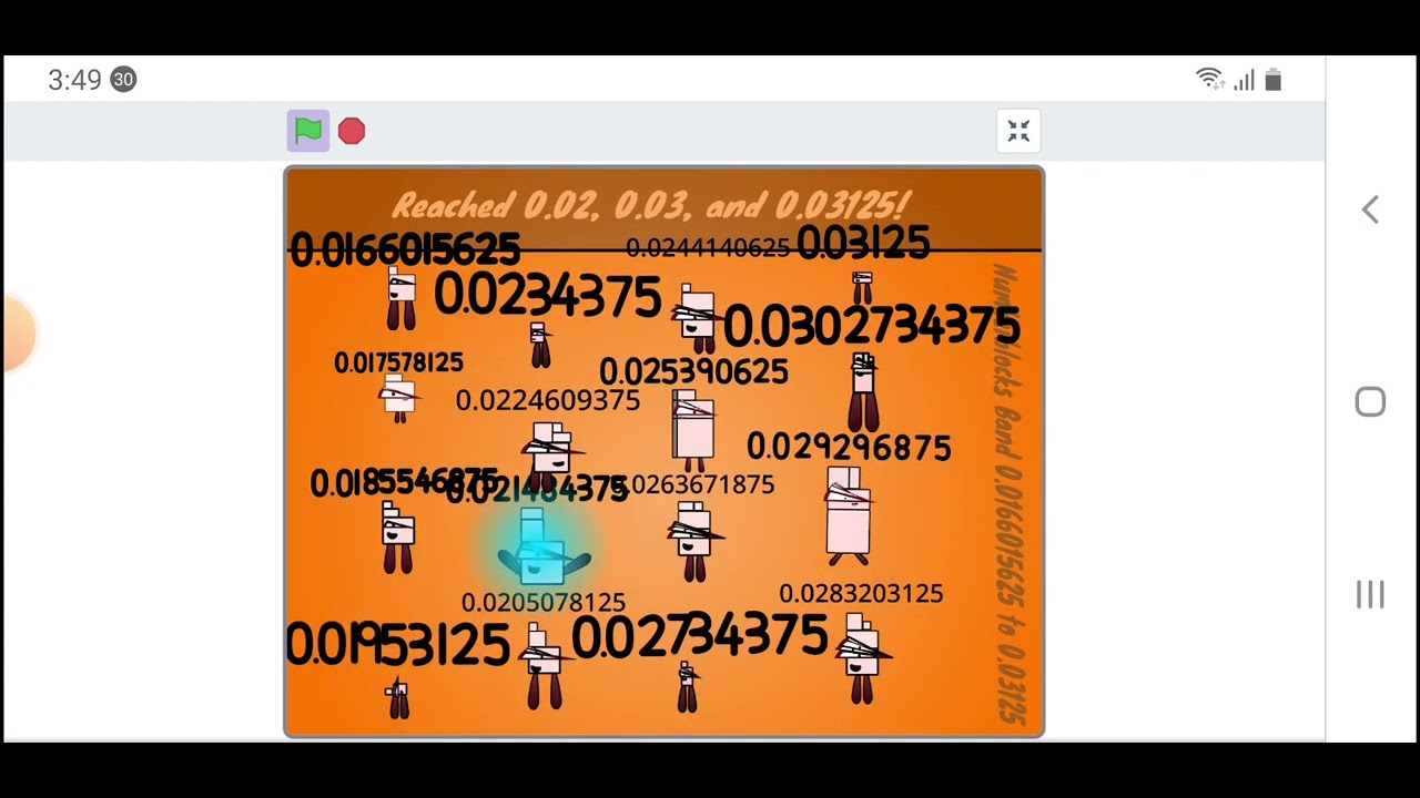 numberblocks band 1024ths up to 0.078125