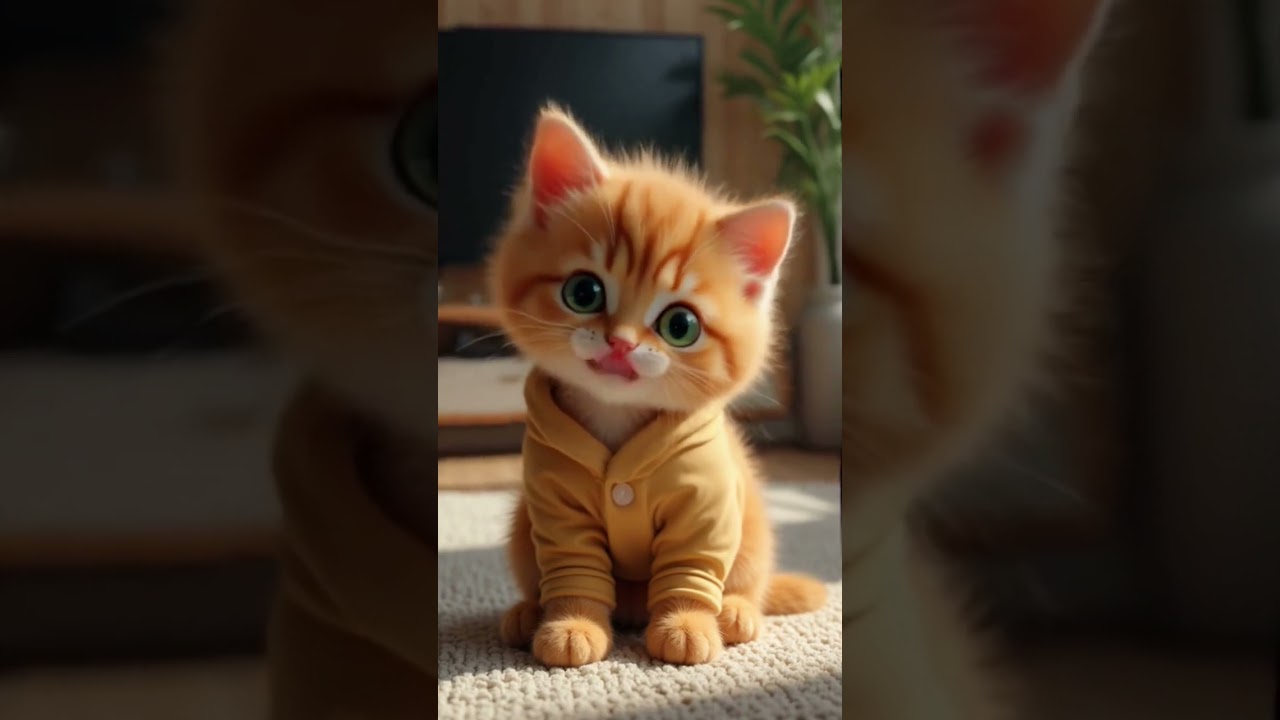 Te te te adu adu song singing by cute kitten #cat #baby #catlover #shorts