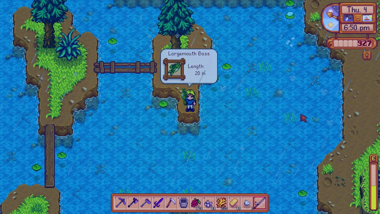 Как поймать большеротого окуня &mdash; Stardew Valley