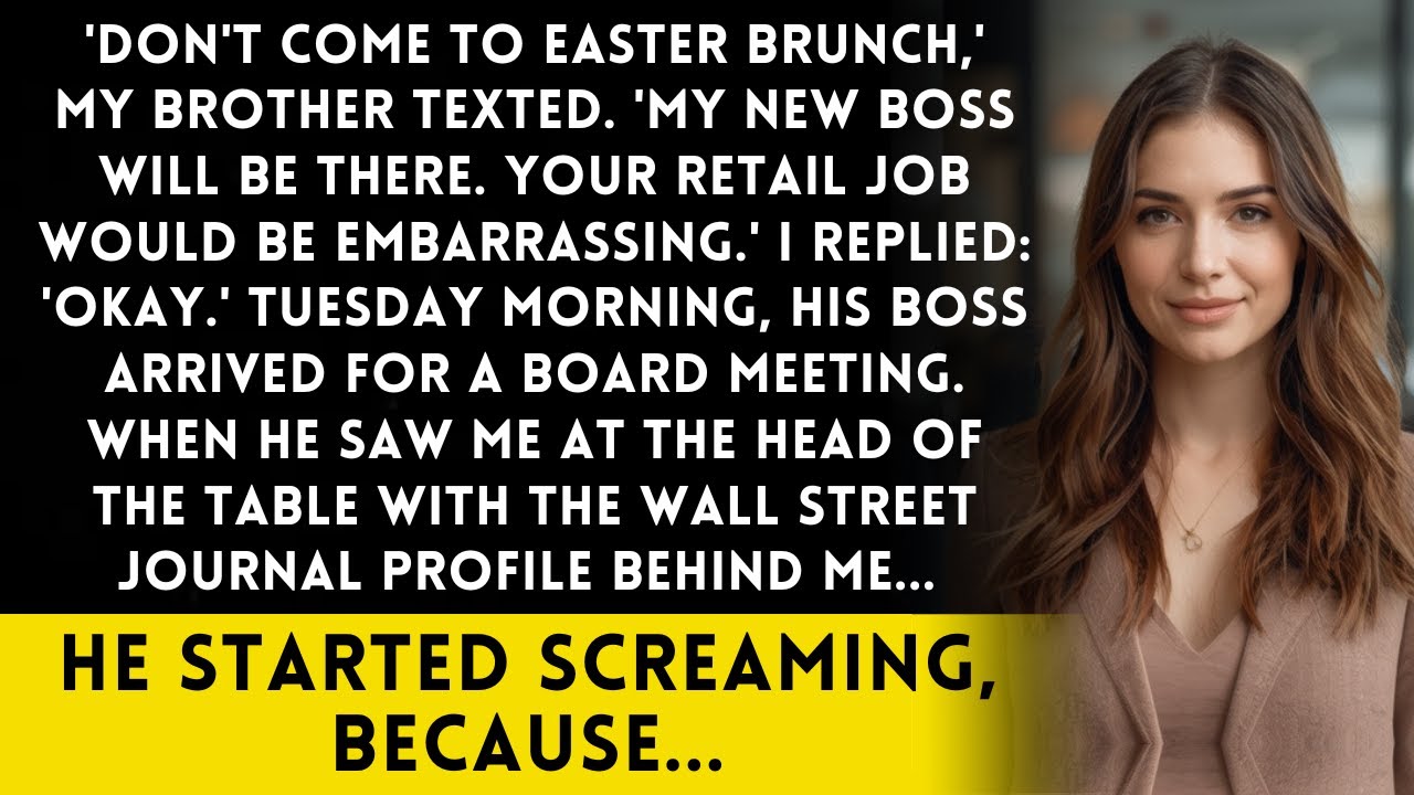 Brother Texted 'Skip Easter - Your Job Is Too Low-Class' - Then His Boss Entered My Boardroom