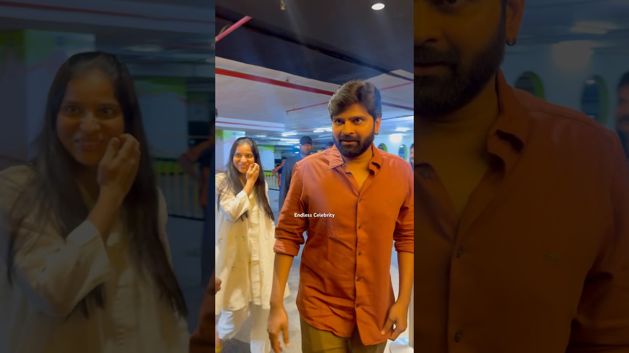 Actor Sri Vishnu With Wife at Movie Screening