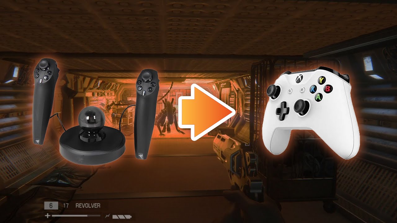 Razer Hydra as an xinput (xbox) controller. FreePIE script. Support for modern games