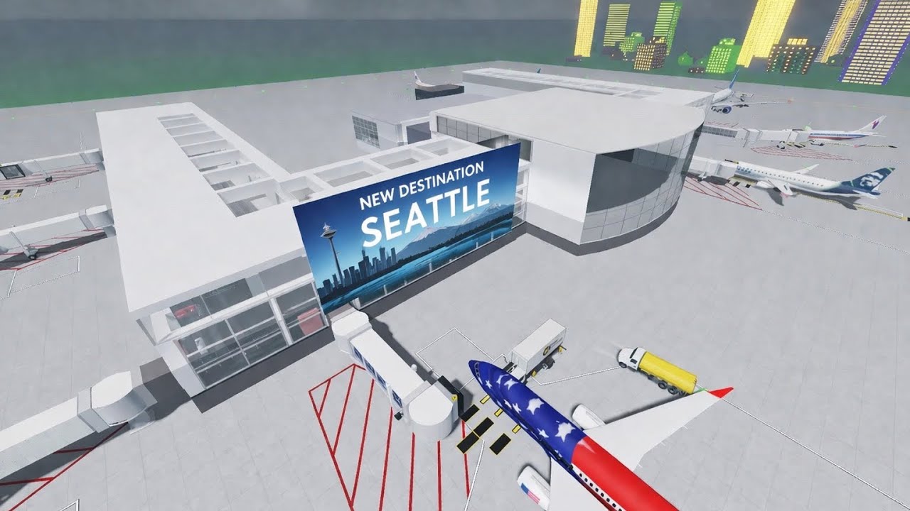 Lets go to Seattle in cabin crew flight sim