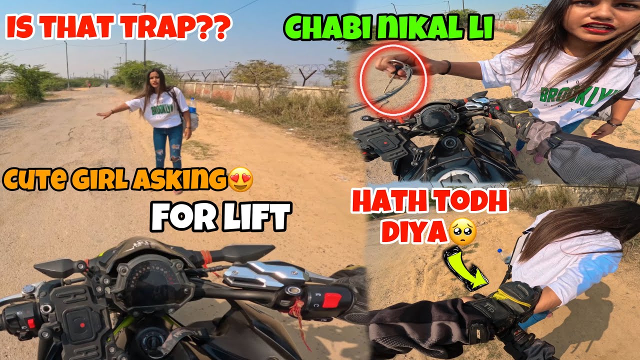 Cute Stranger💕girl asking for lift💕on My Kawasaki Z900😍| Ladki sai Ladai ho gai😰 #roadrage #z900