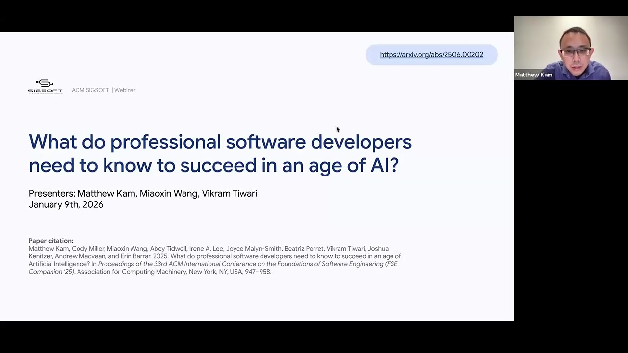 ACM SIGSOFT Webinar: 