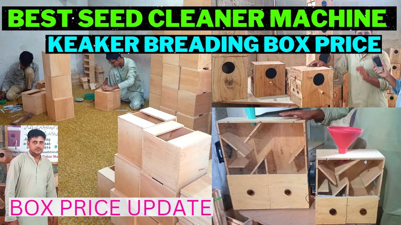 Seed Cleaner Machine &  Breeding Box For Macaw \ Ringneck \ Grey parrot & Love birds price update |