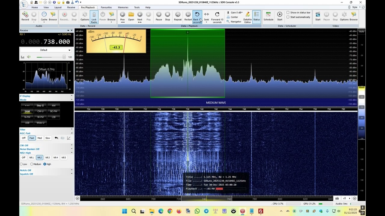 738 kHz Cese de emisiones de RNE1 Barcelona, Palau de Plegamans 30.12.2025
