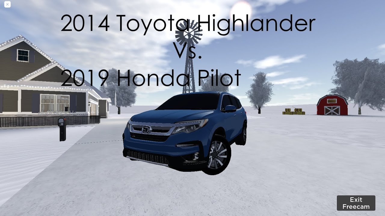 2014 Toyota Highlander XLE vs 2019 Honda Pilot EX-L Roblox Greenville Wisconsin