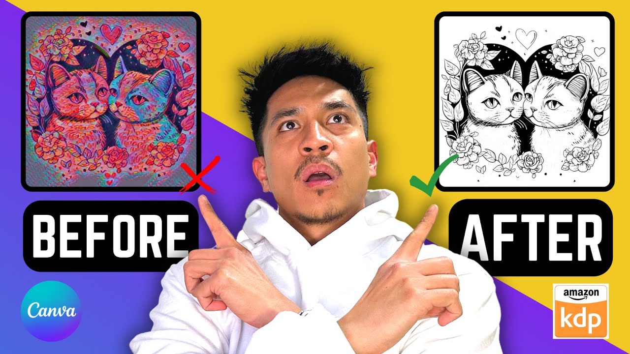 Turn Images into KDP Coloring Pages in Less Than 5 Minutes! | Canva Tutorial