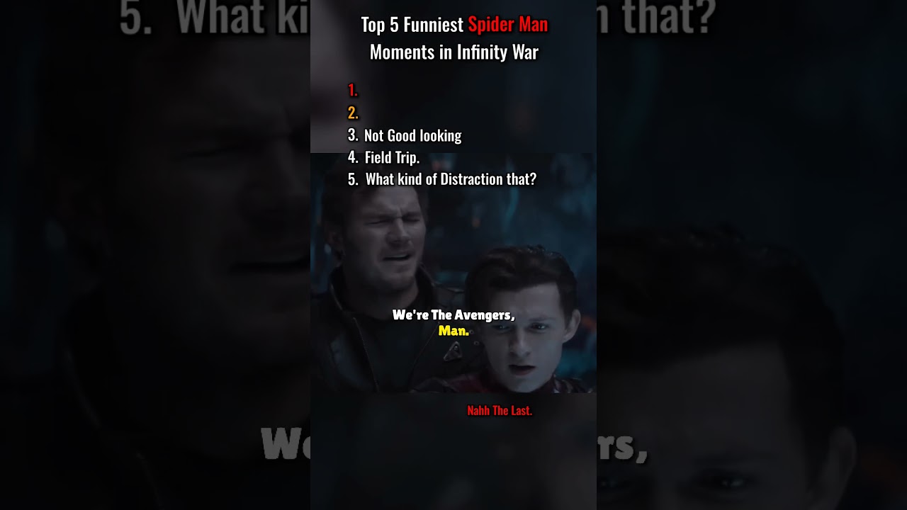 Top 5 Funniest Spider Man Moments in Infinity War. 😂