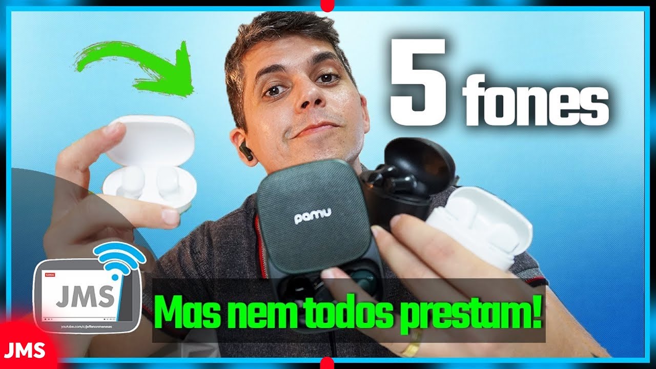 TESTEI 5 FONES DE OUVIDO BLUETOOTH