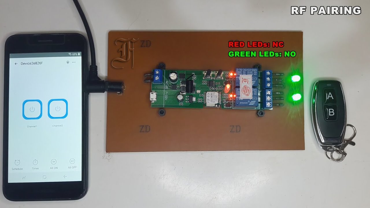 SMART SWITCH - WiFi Relay 2CH RF 433MHz