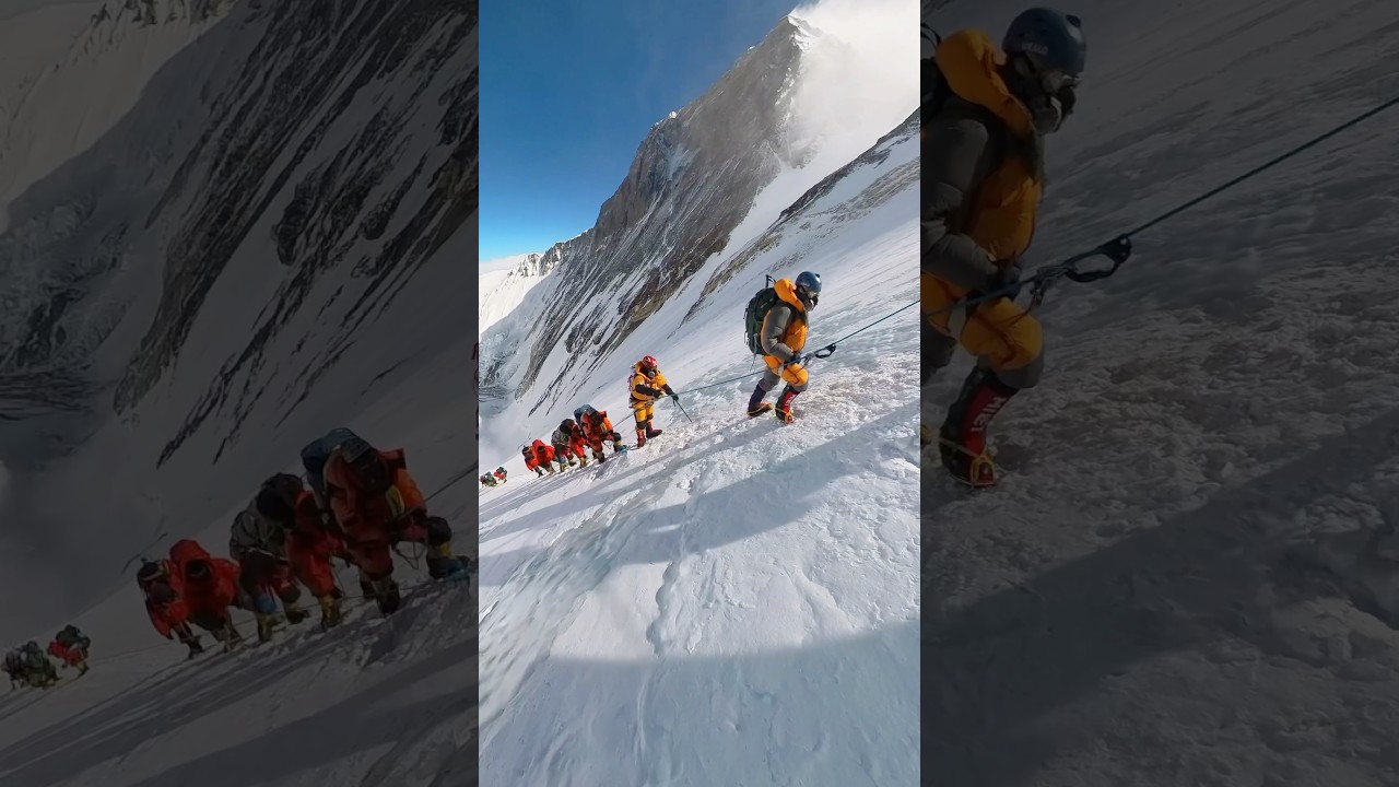 Everest the Death Zone - Climbing the Lhotse Face to Camp 4 #everest #shorts #mountains #nepal