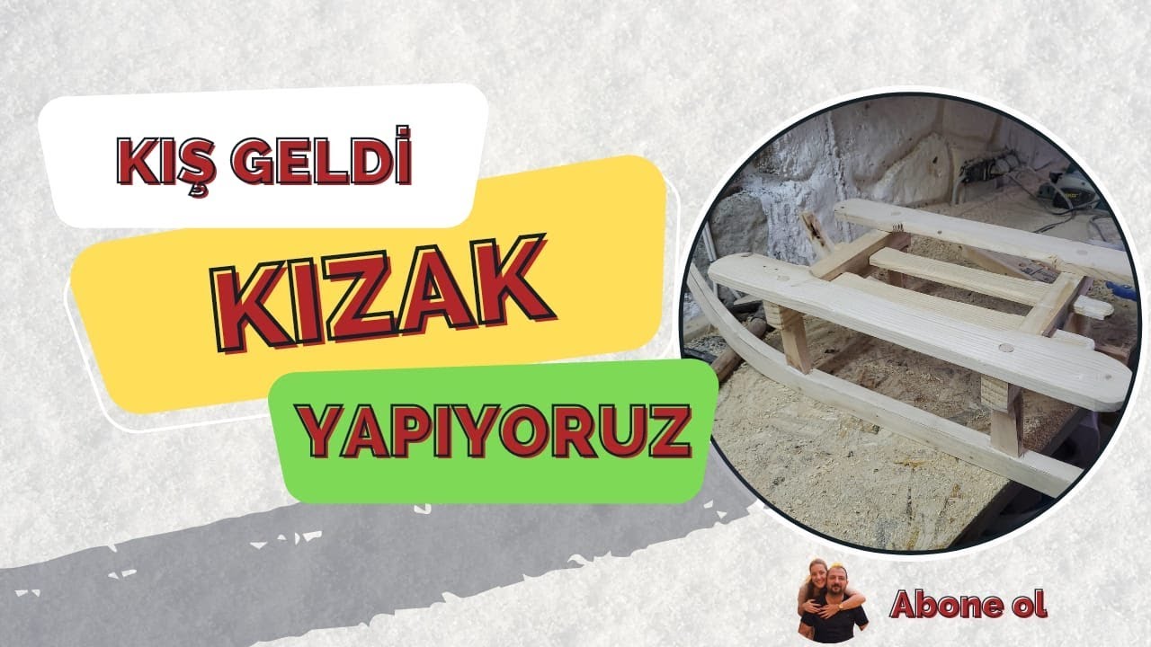 &Ccedil;ivi kullanmadan Artvin İşi Kızak Yapımı / DIY / Wooden Snow Sled