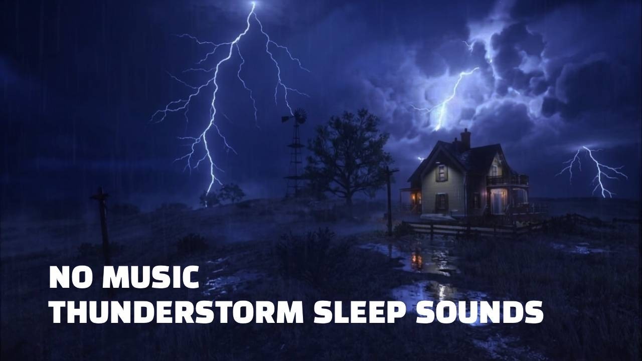 Heavy Rain on a Lonely Country House 🌧️🏡 Relaxing Thunderstorm Sounds for Deep Sleep & Stress Relief